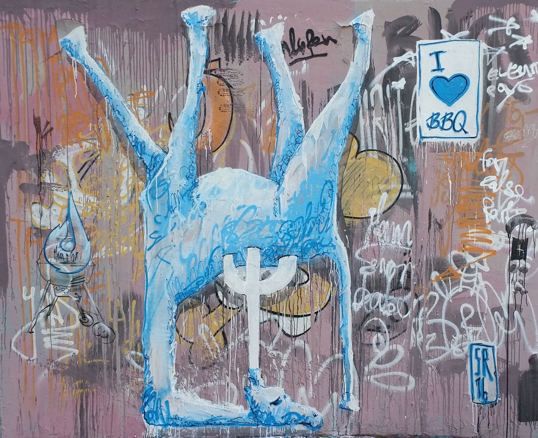 Giraffe - Wandgestaltung 24h galerie Regensburg - Sigurd Roscher 2016